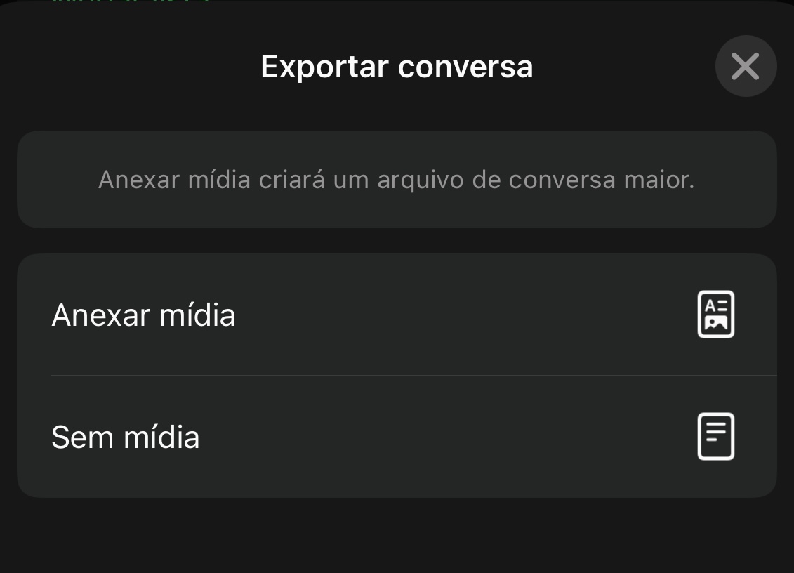 Passo 3: Escolha 'Sem mídia'